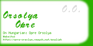 orsolya opre business card